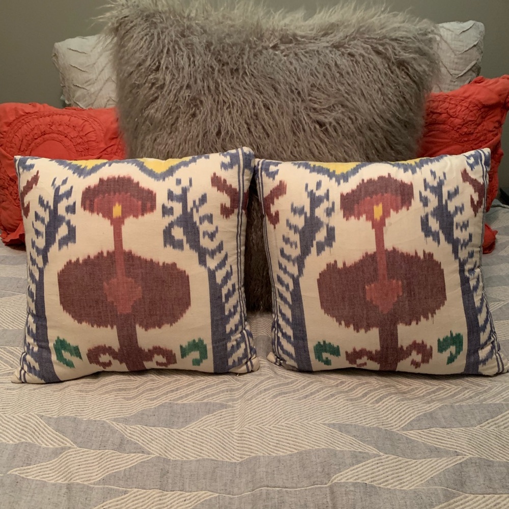 Anthropologie Ikat Insignia Pillows